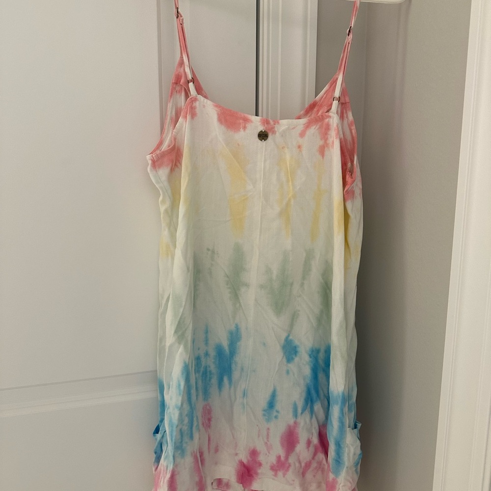 Rip Curl Multicolor Tie-Dye Midi Dress with Buttons - Picture 2 of 2